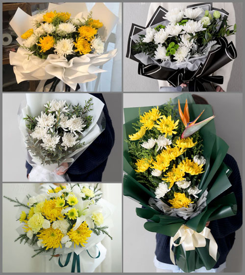 山东青岛平度市旧店镇中王埠后村白事花束代送